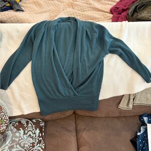 The Limited Teal V-Neck Sweater
